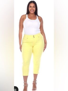 White Mark Yellow Women's Straight Leg Jeans